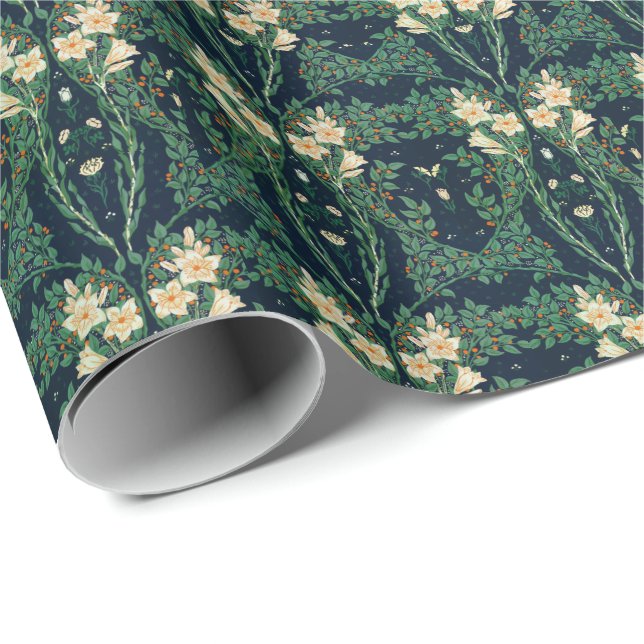 Papel De Regalo Walter Crane Francesca Botánica (Esquina del rollo)