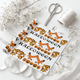 Papel De Regalo Wandering Witch Spooky Jack O Lanterns Halloween