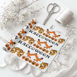 Papel De Regalo Wandering Witch Spooky Jack O Lanterns Halloween