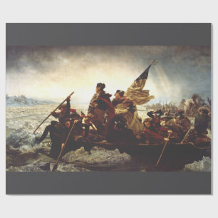 Papel De Regalo Washington cruzando el Delaware de Emanuel Leutze