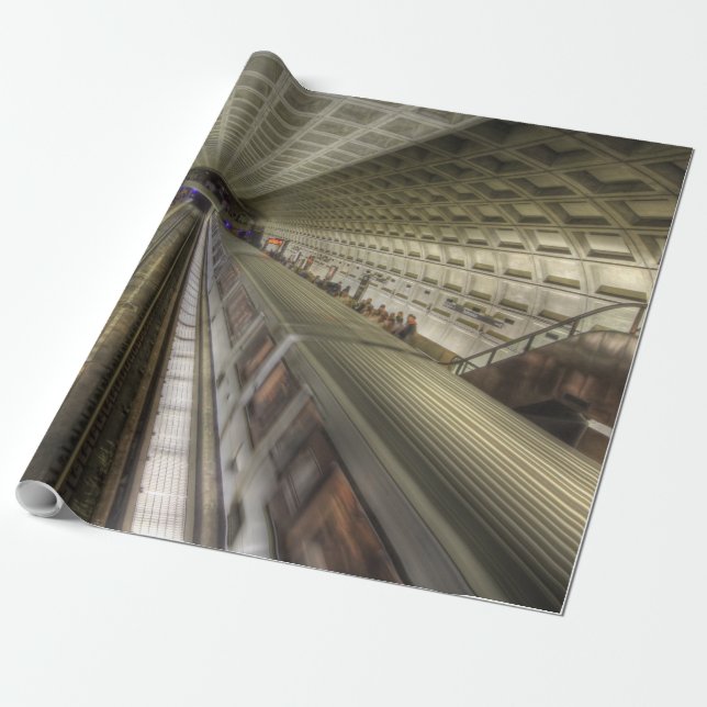 Papel De Regalo Washington DC Metro Train Station (Desenrollado)