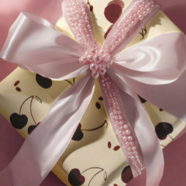 Papel De Regalo Watercolor Burgundy Cherries – Modern - Valentine