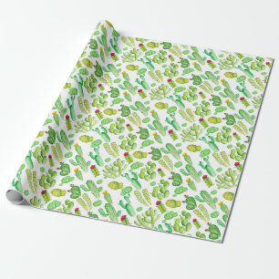 Papel De Regalo Watercolor Cacti