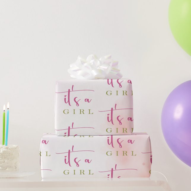 Papel De Regalo Watercolor Cherry Blossom Baby Shower (Regalos de fiesta)