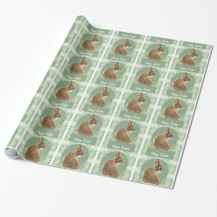 Papel De Regalo Watercolor Cute Conejo Conejo Conejo Feliz Pascua