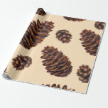 Papel De Regalo Watercolor fir cone seamless pattern, watercolour<br><div class="desc">Watercolor fir cone seamless pattern,  watercolour pine cone background,  hand painted design
art, background, beige, botanical, brown, hand drawn, christmas, cone, coniferous, decoration, design, drawing, drawn, element, fabric, fir, forest, hand, holiday, illustration, vintage, retro, illustraion, hand drawn, ink-pen, </div>