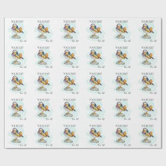 Papel De Regalo Watercolor Mandarin Duck