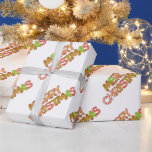 Papel De Regalo Watercolor Merry Christmas Text Art<br><div class="desc">Watercolor Merry Christmas Text Art</div>