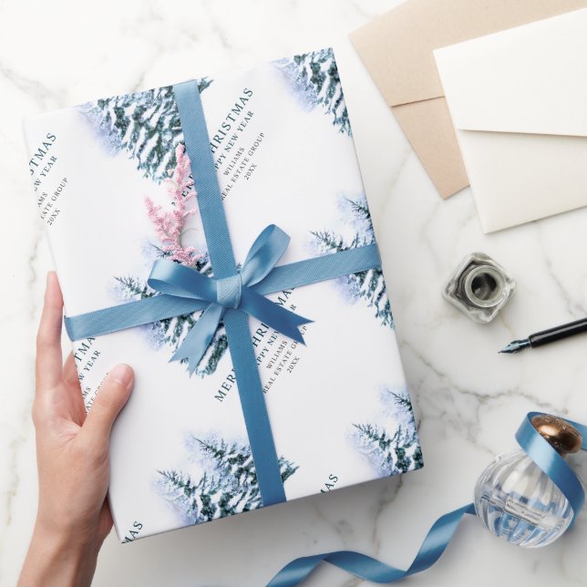 Papel De Regalo Watercolor Pine Cones Navidad Tree Holiday (Regalar)