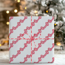 Papel De Regalo Watercolor Red Polka Dot Bow Christmas