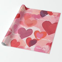 Papel De Regalo Watermark Pink Love Happy Valentine Day