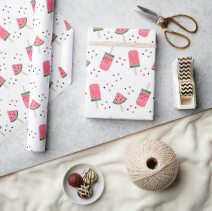 Papel De Regalo Watermelon Ice Cream Bars Pattern Cumpleaños