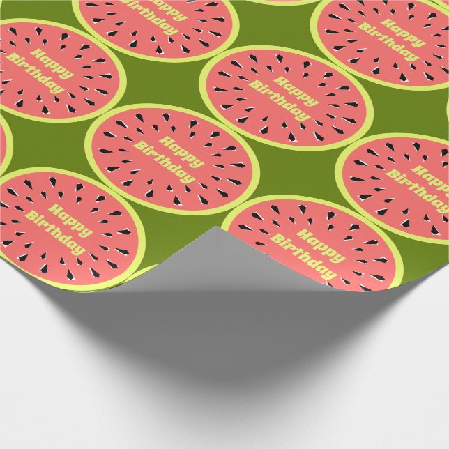 Papel De Regalo Watermelon Pink Multi Happy Birday (Esquina)