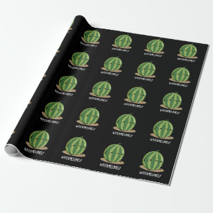 Papel De Regalo Watermelonly Funny Watermelon Fruit Pun Dark BG