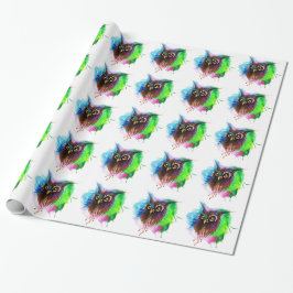 Papel De Regalo Watery Wood Owl