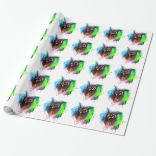 Papel De Regalo Watery Wood Owl