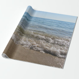 Papel De Regalo Waves de playa de mar y arena