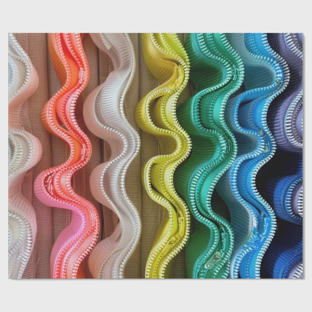 Papel De Regalo Wavy Zippers (Superficie plana)