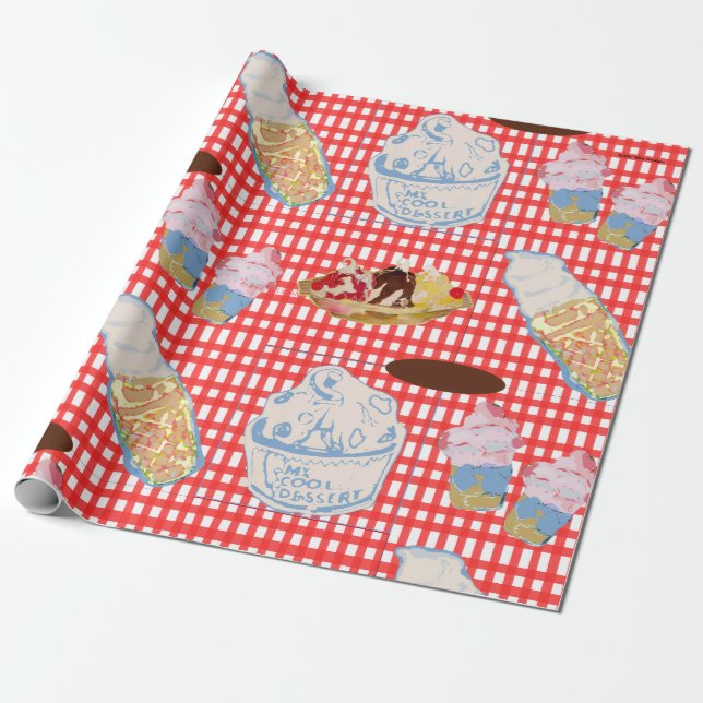 Papel De Regalo We All Scream For Ice Cream (Desenrollado)