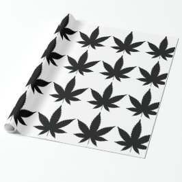 Papel De Regalo Weed Leaf Silhouette