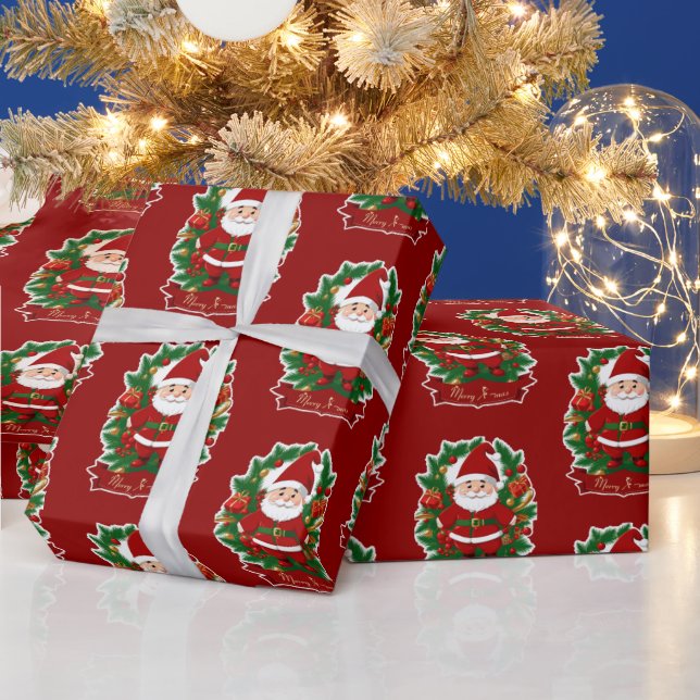 Papel De Regalo Weihnachtsmann mit Tannenzweigen -  (Vacaciones)