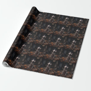 Papel De Regalo Weimaraner Pumpkins Halloween Scary