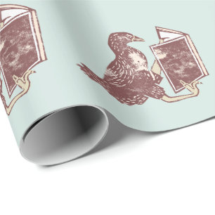 Papel De Regalo Weka Bird leyendo un libro