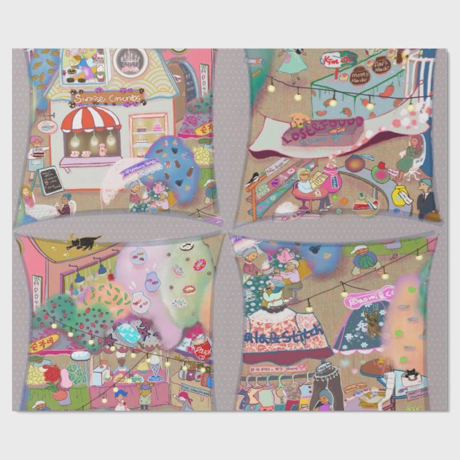 Papel De Regalo Welcome to My LALATOWN Wrapping Paper 1 (Superficie plana)