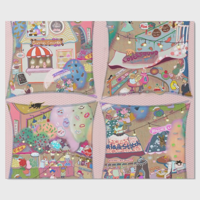 Papel De Regalo Welcome to My LALATOWN Wrapping Paper 2 (Superficie plana)