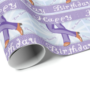 Papel De Regalo Western Cowboy Boots Line Dancer Feliz cumpleaños