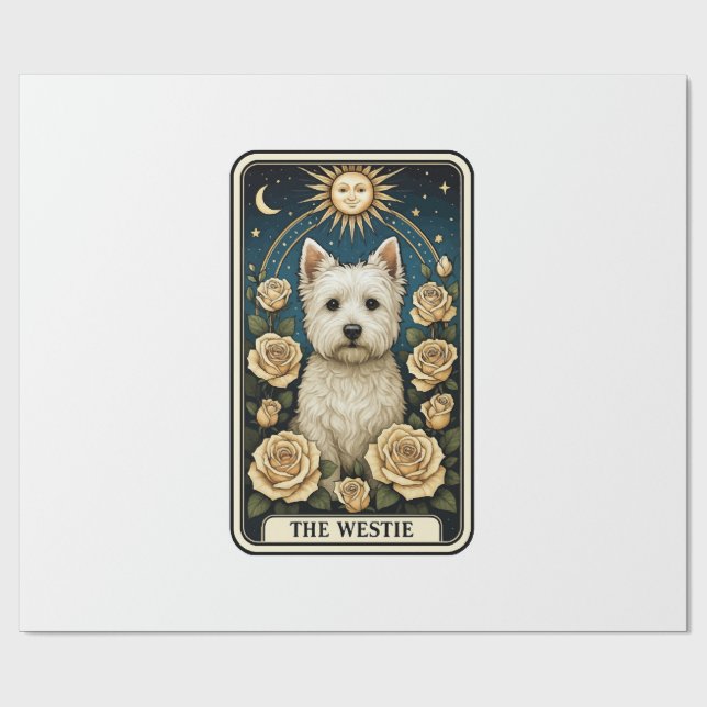 Papel De Regalo Westie (Superficie plana)