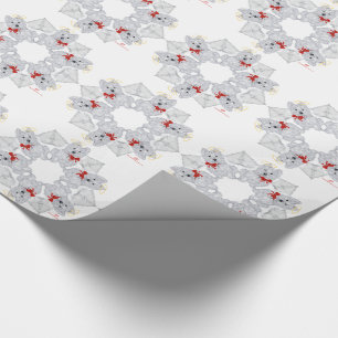 Papel De Regalo Westie Ángel Copo de Nieve