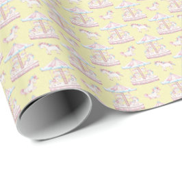 Papel De Regalo Whimsical Carousel Gift Wrft - Duchas para bebés