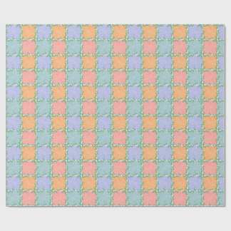 Papel De Regalo Whimsical Checkered Tile con vides de leafy