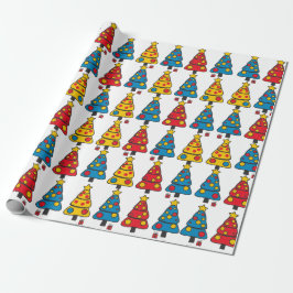 Papel De Regalo Whimsical Christmas Trees