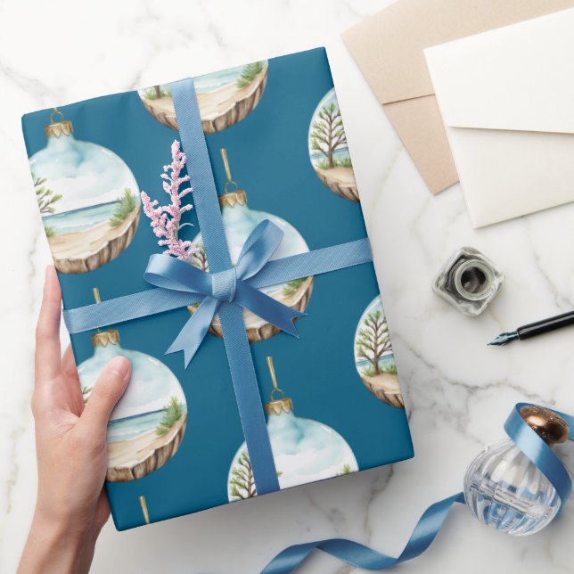 Papel De Regalo Whimsical Driftwood Navidades Bauble (Regalar)