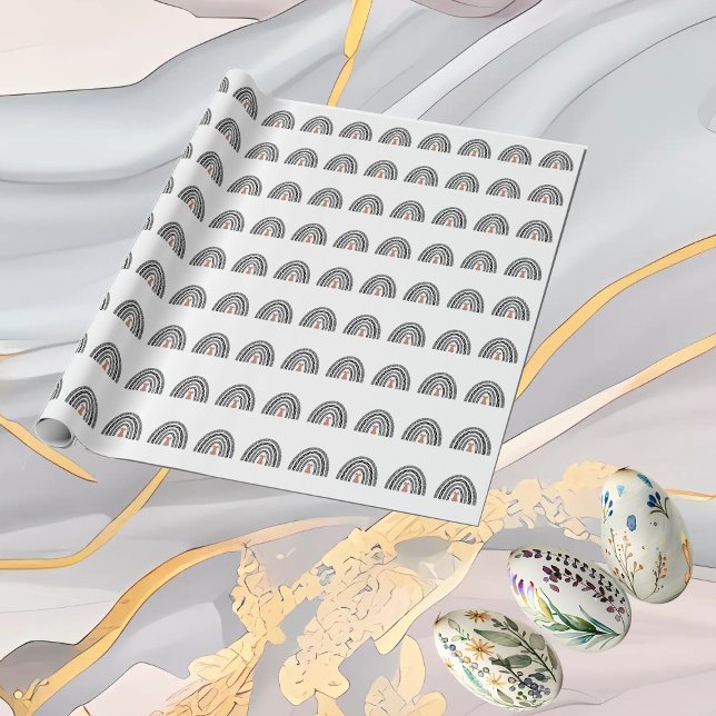 Papel De Regalo Whimsical Easter Bunny Rainbow Icon Minimal Spring (Whimsical Easter Bunny Rainbow Icon Minimal Spring Wrapping Paper)