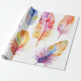 Papel De Regalo Whimsical Feather Collage