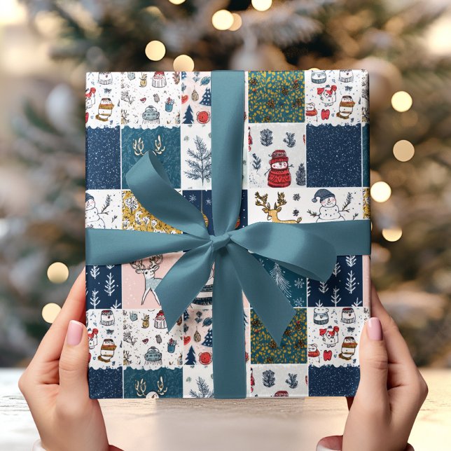 Papel De Regalo Whimsical Patchwork Christmas  (Subido por el creador)