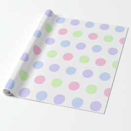 Papel De Regalo Whimsical Watercolor Pastel Polka Dot Birthday