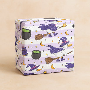 Papel De Regalo Whimsical Witch Duck & Spelt Patrón sin problemas