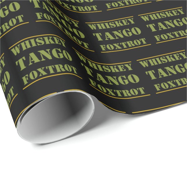 Papel De Regalo Whiskey Tango Foxtrot WTF (Esquina del rollo)