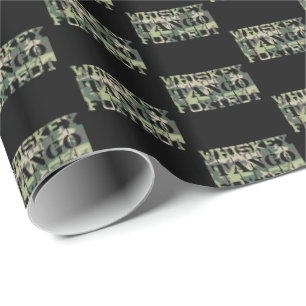 Papel De Regalo Whiskey Tango Foxtrot WTF Camuflaje Verde