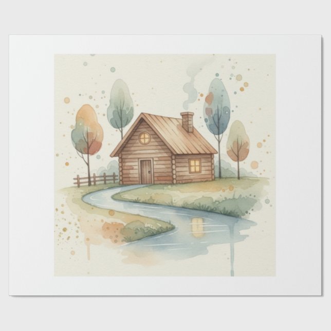Papel De Regalo Whispers by the Autumn Lake (Superficie plana)