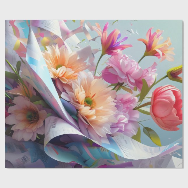 Papel De Regalo Whispers of Petals (Superficie plana)