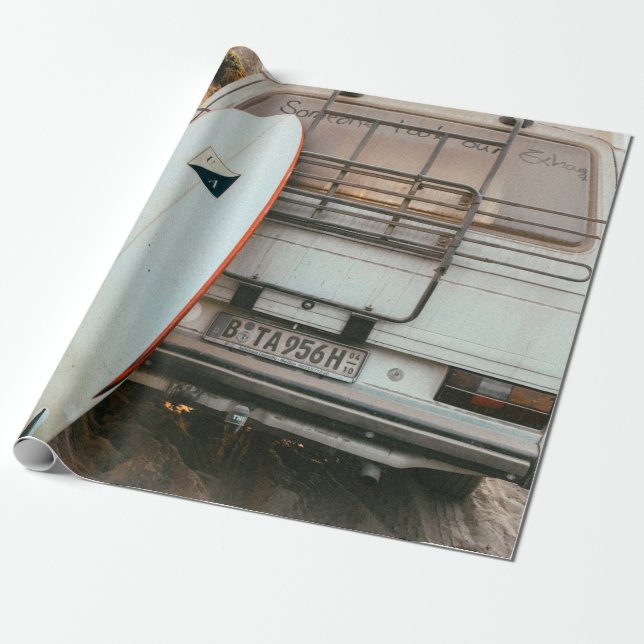 Papel De Regalo White and black surfboard (Desenrollado)