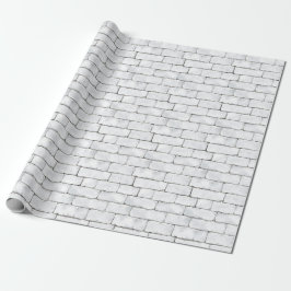 Papel De Regalo White Bricks