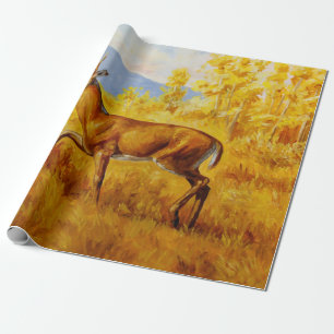 Papel De Regalo White Deer Golden Aspen Woods