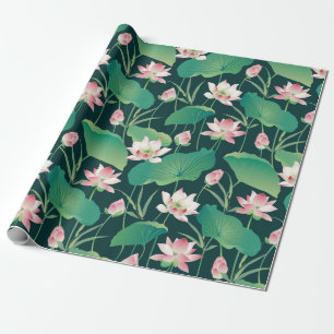 Papel De Regalo White Lotus Garden