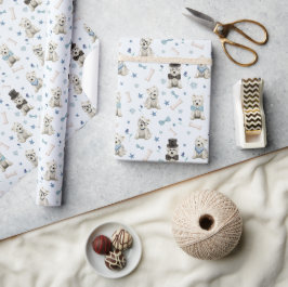 Papel De Regalo White Westis con accesorios extraordinarios